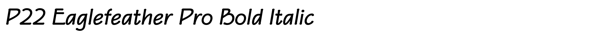 P22 Eaglefeather Pro Bold Italic image
